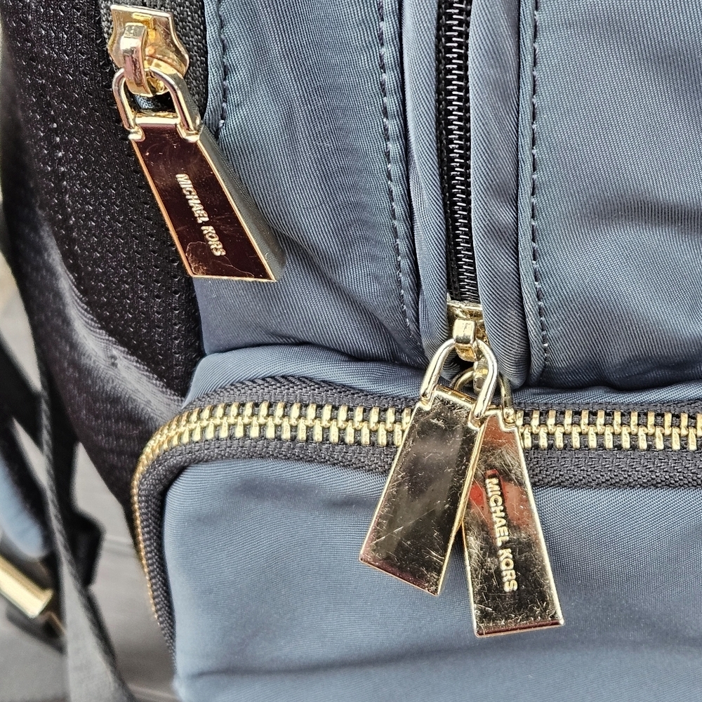 Michael Kors Prescott Large Backpack Navy Blue Pack Designer Bag Organizer Purse - Picture 7 of 16